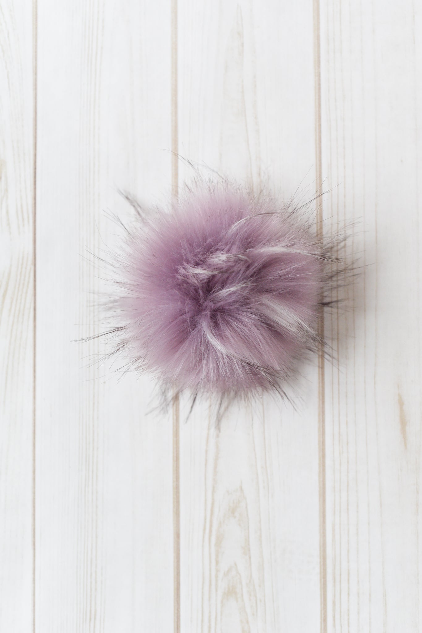 Faux Fur Pom Pom Pink Quartz, Snap Closure – Wool and Company
