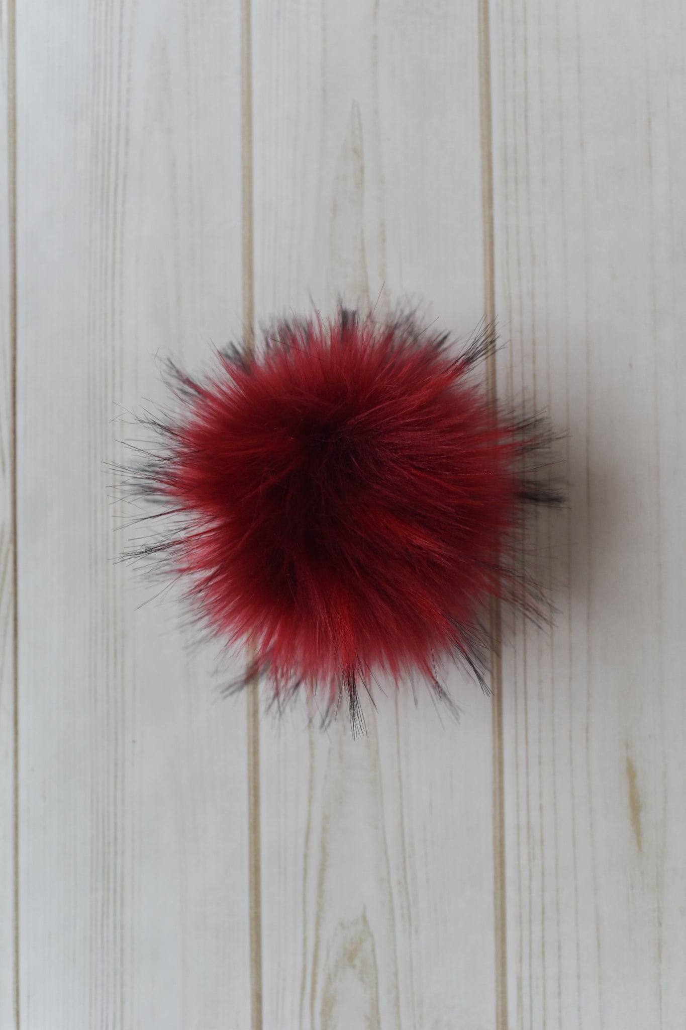 Faux Fur Pom Pom Bright Pink, Snap Closure – Wool and Company
